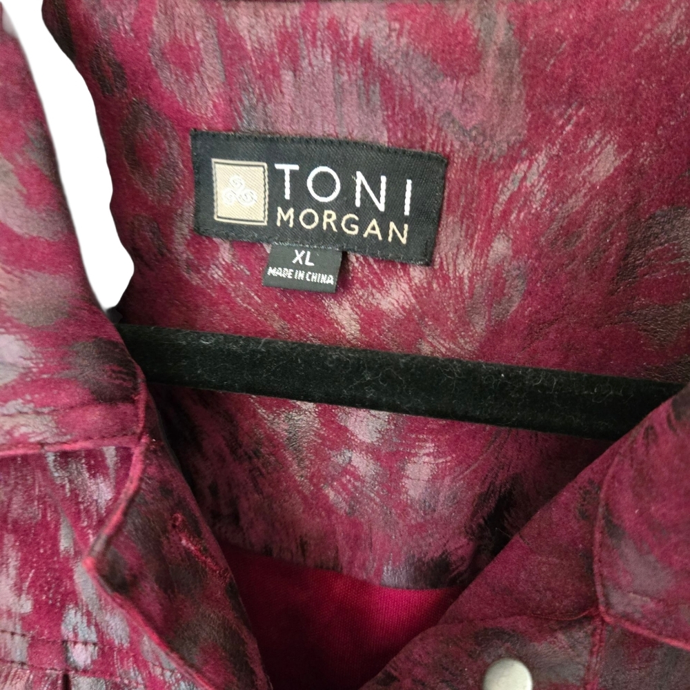Toni Morgan Jacket Maroon Color - Picture 4 of 6